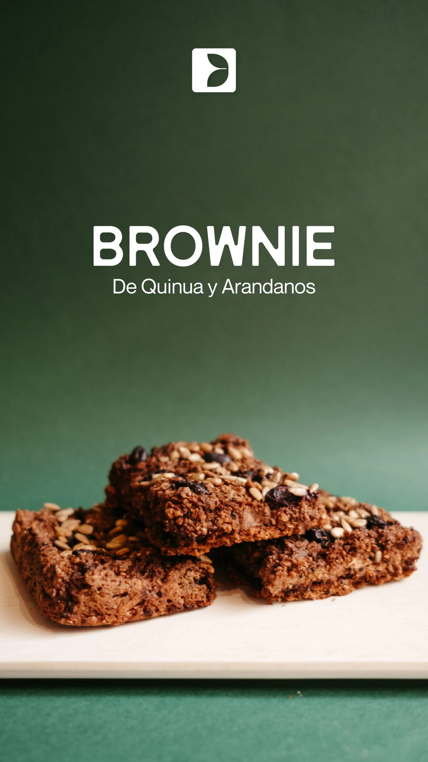 7 (1) Brownie de quinua, sésamo negro y arándanos gluten free - Imagen 1
